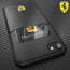 Ferrari ® Apple iPhone SE 2020 SP America series Carbon fibre finish - inbuilt Credit card Holder Back Cover