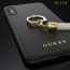 GUESS ® Apple iPhone X Premium Luther Leather 2K Gold Electroplated + inbuilt ring stand + detachable Tassels Back Case