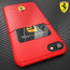 Ferrari ® Apple iPhone 8 SP America series Carbon fibre finish - inbuilt Credit card holder back cover
