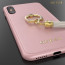 GUESS ® Apple iPhone X Premium Luther Leather 2K Gold Electroplated + inbuilt ring stand + detachable Tassels Back Case