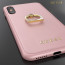 GUESS ® Apple iPhone X Premium Luther Leather 2K Gold Electroplated + inbuilt ring stand + detachable Tassels Back Case
