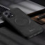 Vaku ® Xiaomi Redmi Note 12 Pro Maxtron Leather Stitched Magnetic Magsafe Non-Slip Grip Shockproof Back Cover