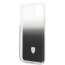 Ferrari ® Apple iPhone 11 Pro Max Transparent Black  Gradient Ferrari Logo Back cover
