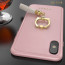 GUESS ® Apple iPhone X Premium Luther Leather 2K Gold Electroplated + inbuilt ring stand + detachable Tassels Back Case