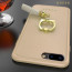 GUESS ® Apple iPhone 7 plus Premium Luther Leather 2K Gold Electroplated + inbuilt ring stand + detachable Tassels Back Case