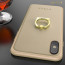 GUESS ® Apple iPhone X Premium Luther Leather 2K Gold Electroplated + inbuilt ring stand + detachable Tassels Back Case