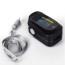 Vaku Luxos ® Pulse Oximeter Fingertip, Multipurpose Digital Monitoring Pulse Meter Rate & SpO2 with LED Digital Display [Battery included] - Black
