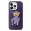 Santa Barbara Polo Club ® Apple iPhone 14 Pro Max Woven Bear Designer Series Leather Case Back Cover