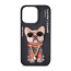 Vaku ® Apple iPhone 14 Pro Max 3D Embroidery Chain Pug Anti-Slip Scratch Resistant Protective Case Back Cover