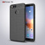 Vaku ® Huawei Honor 7X Kowloon Double-Stitch Edition Silicone Leather Texture Finish Ultra-Thin Back Cover