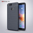 Vaku ® Huawei Honor 7X Kowloon Double-Stitch Edition Silicone Leather Texture Finish Ultra-Thin Back Cover
