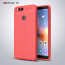 Vaku ® Huawei Honor 7X Kowloon Double-Stitch Edition Silicone Leather Texture Finish Ultra-Thin Back Cover