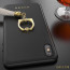GUESS ® Apple iPhone X Premium Luther Leather 2K Gold Electroplated + inbuilt ring stand + detachable Tassels Back Case
