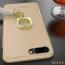 GUESS ® Apple iPhone 7 plus Premium Luther Leather 2K Gold Electroplated + inbuilt ring stand + detachable Tassels Back Case