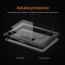 Vaku ® STALWART Apple iPad 10.9|10th Gen Bumper Leather with Transparent Back Smart Tri-Fold Pencil Holder Case - Black