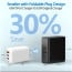 eller sante ® 65W PD 3.0 GaN USB C Adapter with 3-Port Fast Wall Charger Compatible for iPhone 13 Pro Max/13 Pro/13/13 Mini, MacBook Pro, iPad Pro