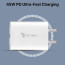 Dr Vaku® LUCENT 45W Nothing Original Type C Fast Charger Adapter for Phone 3/3a/2/2a/2a Plus/Phone 2A/Phone 2 CMF Nothing Phone 1, USB C Power Charging Adaptor