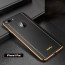 VAKU ® Apple iPhone 7 Plus Vertical Leather Stitched Gold Electroplated Soft TPU Back Cover
