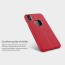 Vorson ® For Apple iPhone X / XS Lexza Series Double Stitch Leather Shell with Metallic Logo Display Back Cover