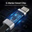 Vaku Luxos® BLAZE 1.5M 240W USB4 Type-C to Type-C Data Cable, Thunderbolt-4 40Gbps High-Speed Data Transfer, Upto 8K@60Hz Type C Display Compatible with iPhone 16, 15, Galaxy S25, S24, S23, Tablet, Laptop, eGPU