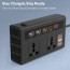 DR VAKU® VoltDrive Pro 7in1 200 Watt Car Laptop Charger Fast Charging/Car Power Inverter Portable,12V DC to 220V AC Socket Converter (2X 3Pin Plug, 3X USB, 1x 30W PD) for Laptop, Mobile & Others