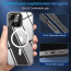 Vaku Luxos ® Apple iPhone 14 / 14 Plus / 14 Pro / 14 Pro Max Glassy Magsafe Series Clear TPU Shockproof Certified Mag-Safe Protective Cover [ Only Back Cover ]