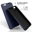 Vaku ® Apple iPhone 6 / 6S Carbon Fiber Finish Gel Grip Cover + Heat Air Holes Defender Case Back Cover