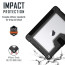 Vaku ® STALWART Bumper Leather with Transparent Back Smart Tri-Fold Pencil Holder Case for Apple iPad 10.2 - Black