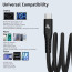 Vaku Luxos® Snappy Magnetic Auto-Fold Original iPhone Charger Cable Type C to Type C Connector Fast Charging (mfi-certified), Nylon Braided for iPhone 16/ iPhone 15 & ios