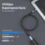Vaku Luxos® CRUZE 1M 240W USB4 / Thunderbolt 4 Type C to Type C Data Cable with Intelligent Power Display, 40Gbps High-Speed Data Transfer, Upto 8K@60Hz Type C Monitor Compatible with iPhone 16, 15, Galaxy S25, S24, S23, Tablet, Laptop, eGPU