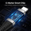Vaku Luxos® CRUZE 1M 240W USB4 / Thunderbolt 4 Type C to Type C Data Cable with Intelligent Power Display, 40Gbps High-Speed Data Transfer, Upto 8K@60Hz Type C Monitor Compatible with iPhone 16, 15, Galaxy S25, S24, S23, Tablet, Laptop, eGPU