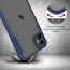 VAKU ® 2in1 Combo Apple iPhone 12 Mini Ignite Armor 10ft Shock-Proof Anti-Drop Case Back Cover with Dust filter Tempered Glass (Blue)