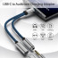 Vaku Luxos® DigiCoder 2in1 Type C to 3.5 mm Jack + Type C Charging & Digital Audio 24-bit DAC 3.5mm Connector Aux Cable, Headphone, Earphone Converter Splitter for Samsung, Oneplus, iPhone