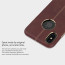 Vorson ® For Apple iPhone X / XS Lexza Series Double Stitch Leather Shell with Metallic Logo Display Back Cover