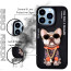 Vaku ® Apple iPhone 14 Pro Max 3D Embroidery Chain Pug Anti-Slip Scratch Resistant Protective Case Back Cover