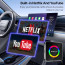 Vaku Luxos® AUTOGLIDE Wireless Apple CarPlay & Android Auto Adapter Video Streaming YouTube, Netflix, GPS Navigation, Backup Camera & TF Card Playback for All Cars