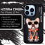 Vaku ® Apple iPhone 14 Pro Max 3D Embroidery Chain Pug Anti-Slip Scratch Resistant Protective Case Back Cover