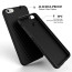 Vaku ® Apple iPhone 6 / 6S Carbon Fiber Finish Gel Grip Cover + Heat Air Holes Defender Case Back Cover