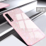 VAKU ® Samsung Galaxy A7 2018 Glossy Marble with 9H hardness tempered glass overlay Back Cover