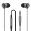 Ducati ® Official i-02 Deluxe Metallic High Fidelity 102dB In-Ear Headphones + Mic + Remote with Gold-plated Jack Earphone Black