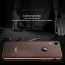 Vaku ® For Apple iPhone XR Cross Grain Leather Gold Electroplated Soft TPU Back Cover