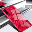 VAKU ® Samsung Galaxy A50 Glossy Marble with 9H hardness tempered glass overlay Back Cover