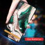 VAKU ® Samsung Galaxy A7 (2018) Marble River Series Ultra-Shine Luxurious Tempered Finish Silicone Frame Thin Back Cover