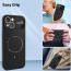 Vaku ® Apple iPhone 14 Premium Silicon Polarized Texture Full Lens Protection Lens Protection Back Cover Case
