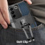 Vaku ® Vivo V27 5G Vanguard Military Grade Armor Case with Metal Belt Clip Kickstand Back Cover