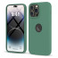 Vaku Luxos ® 2In1 Combo Apple iPhone 14 Pro Liquid Silicone Logo-Cut Soft Anti-Scratch Back Cover with 3D Tempered Glass