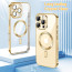 Vaku ® Apple iPhone 16 Pro Max Luxury Electroplated Magnetic Magsafe Camera Protection TPU Back Cover Case