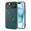 Vaku ® Apple iPhone 15 Premium Polarized Leather Texture Full Lens Protection Silicon Back Cover Case