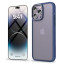 Vaku Luxos ® 2In1 Combo Apple iPhone 14 Pro Translucent Armor Slim Protective Metal Camera Back Cover with 3D Tempered Glass