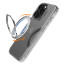 Vaku Luxos ® 2In1 Combo Apple iPhone 15 Pro Glassy Series Clear TPU Shockproof Back Cover with Magnetic Alloy Ring Metal Kickstand